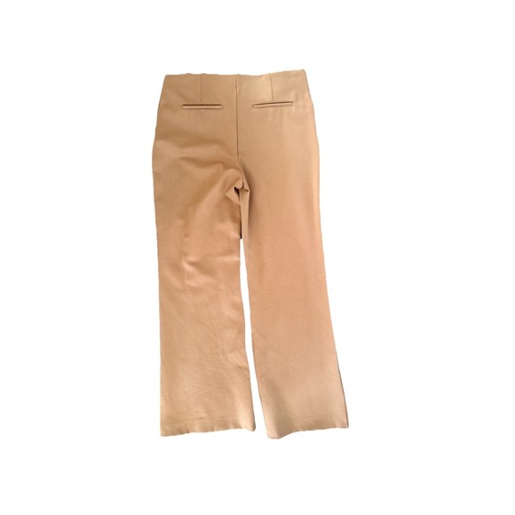 Chicos So Slimming Flare Pants Size 6 (0.5 ) Camel Tan Sailor Buttons Stretch - Picture 6 of 10